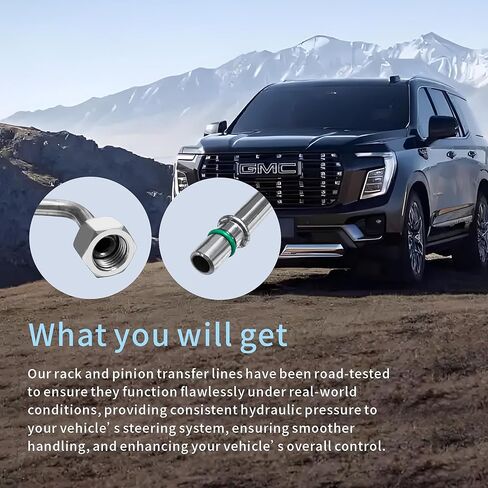 خطوط نقل الرف والجنسين للفترة 2008-2014 GMC Yukon ، Chevy Tahoe ، Suburban ، Avalanche ، Silverado ، Cadillac Escalade - بديل مباشر لـ 15254059 15254058 ، OE Standard ، خط هيدروليكي دائم. in Kuwait