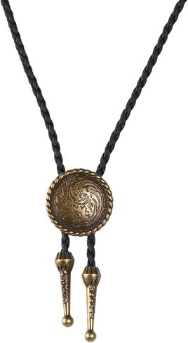 color cosplayer Cowboy Tie for Men Western Bolo Ties Costume Accessories Handmade Gold Bolo Tie Gift in Saudi Arabia