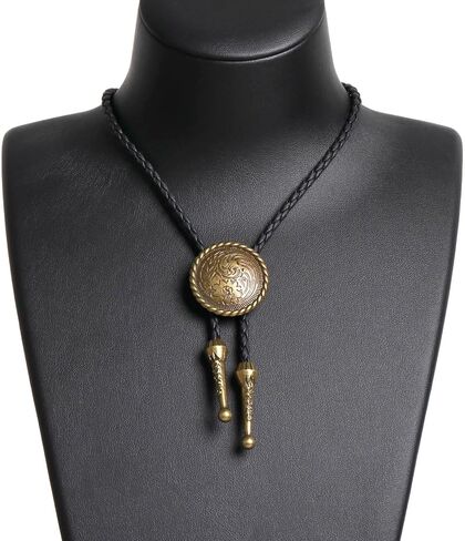 color cosplayer Cowboy Tie for Men Western Bolo Ties Costume Accessories Handmade Gold Bolo Tie Gift in Saudi Arabia