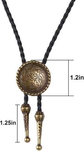color cosplayer Cowboy Tie for Men Western Bolo Ties Costume Accessories Handmade Gold Bolo Tie Gift in Saudi Arabia