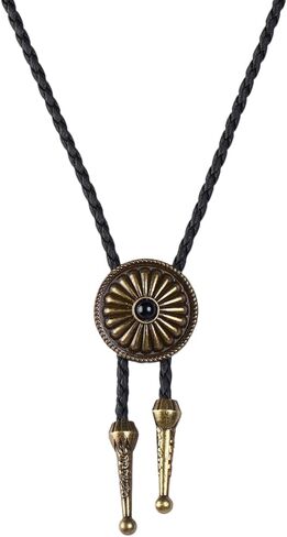 color cosplayer Cowboy Tie for Men Western Bolo Ties Costume Accessories Handmade Gold Bolo Tie Gift in Kuwait