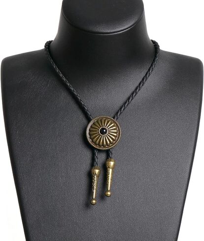 color cosplayer Cowboy Tie for Men Western Bolo Ties Costume Accessories Handmade Gold Bolo Tie Gift in Kuwait