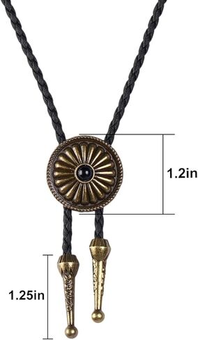 color cosplayer Cowboy Tie for Men Western Bolo Ties Costume Accessories Handmade Gold Bolo Tie Gift in Kuwait