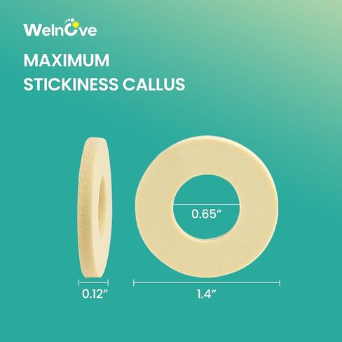 Welnove Corn Cushions for Toes - 32 Count Callus Cushions with Water-Resistant Self-Stick Adhesive, Provide Cushioning and Reduce Pain from Corns Rubbing, Protects Foot and Toes（Beige, 32 Count） in Kuwait