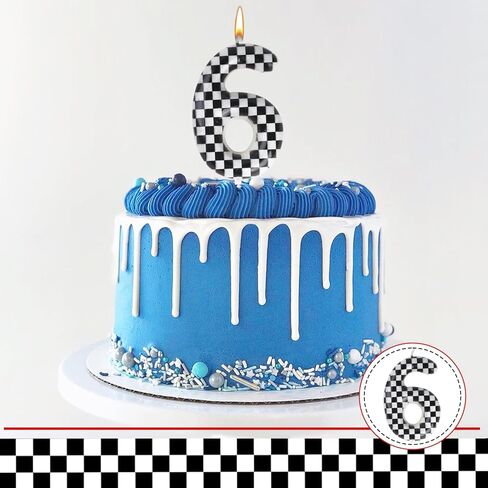 Pixel Style Number Cake Candle - 3D Block عيد ميلاد شمعة Topper مع تصميم تفجير أخضر للبنين Girls Party ، الذكرى السنوية ، احتفال لعبة الفيديو (TNT ، 6) in Kuwait