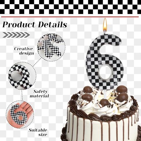 Pixel Style Number Cake Candle - 3D Block عيد ميلاد شمعة Topper مع تصميم تفجير أخضر للبنين Girls Party ، الذكرى السنوية ، احتفال لعبة الفيديو (TNT ، 6) in Kuwait
