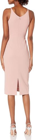 Dress the Population Women's Lyla Solid Sleeveless Fitted Midi Sheath Dress in Saudi Arabia