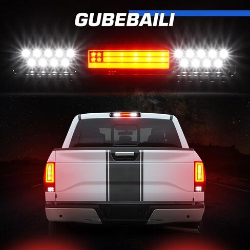 ضوء خلفي LED مناسب لسيارة Ford F150 2004-2008 Fleetside/Styleside Bed Model (مناسب لنوع الهالوجين في المصنع) مجموعة الضوء الخلفي لمصباح الفرامل الخلفية، عدسة دخان سوداء اللون in Kuwait