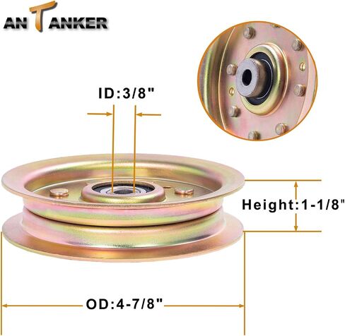 753-08171 Idler Pulley 756-04129B Mower Deck Pulley Replaces for Cub Cadet 756-04129 956-04129 956-04129C 756-04129C, 2 Pack in Saudi Arabia