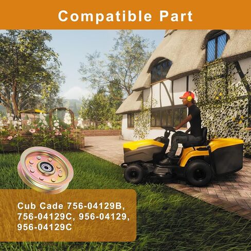 753-08171 Idler Pulley 756-04129B Mower Deck Pulley Replaces for Cub Cadet 756-04129 956-04129 956-04129C 756-04129C, 2 Pack in Saudi Arabia
