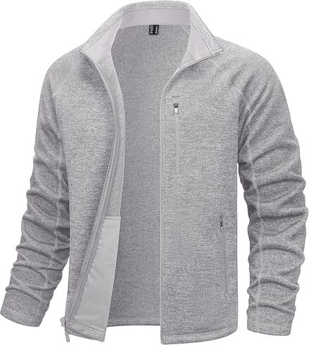 TACVASEN Men's Fleece Jackets Coats Lightweight Hiking Sweatshirts Full Zip Up Warm for Winter and Fall in Saudi Arabia