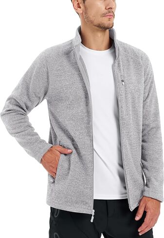 TACVASEN Men's Fleece Jackets Coats Lightweight Hiking Sweatshirts Full Zip Up Warm for Winter and Fall in Saudi Arabia