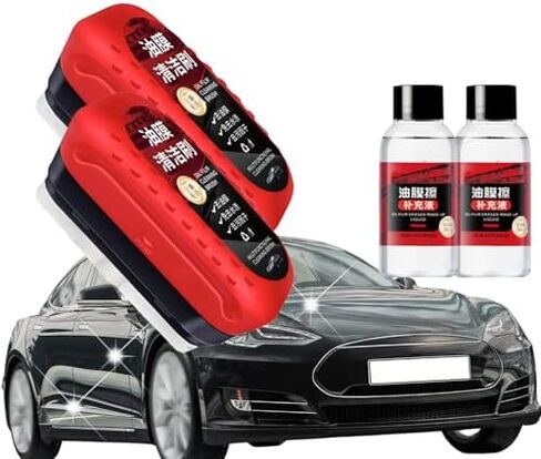 Jetdryshop Glass Cleaner, Glass Cleaner Board, 120 ML Glass Cleaning Board for Windshield, Windshield Cleaner, Glass Cleaning Board, Car Scratch Remover (2pcs) in Saudi Arabia