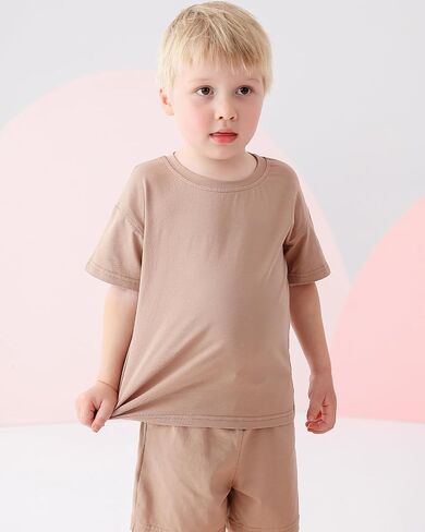 Toddler Boy Summer Outfits 3T 4T 5T Boys Clothes Kids Solid Shorts Set Cotton 2 Piece Clothing Sets in Kuwait