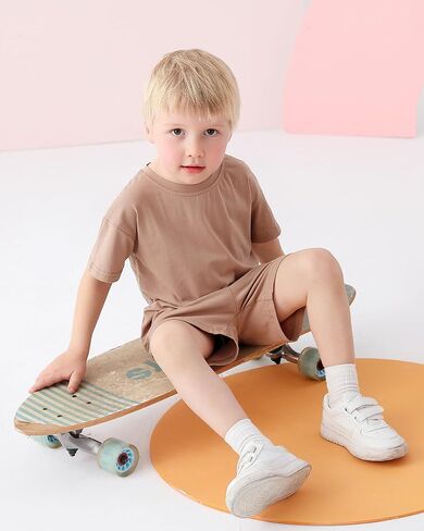 Toddler Boy Summer Outfits 3T 4T 5T Boys Clothes Kids Solid Shorts Set Cotton 2 Piece Clothing Sets in Kuwait
