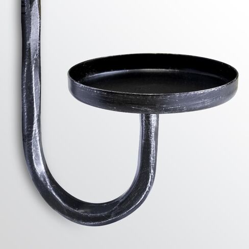 Wall Candle Sconces Set of 2 Metal Wall Candle Holders Hand-Forged Vintage Gold Solid Steel, Rustic Home Decor for Living Room, Bedroom, Dining Room, Candle Accent in Kuwait