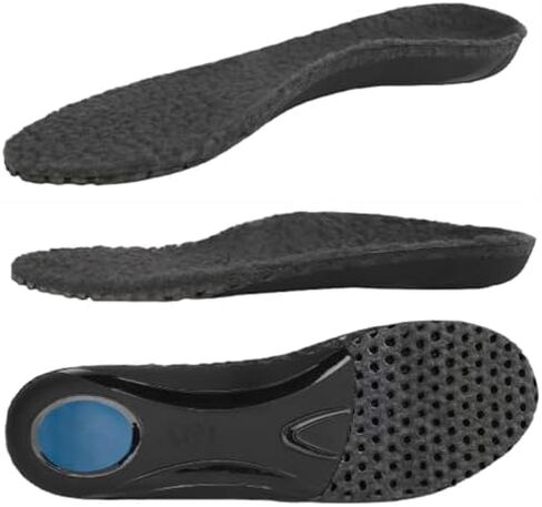 riemot Men's Arch Support Warm Insoles Comfort Lamb Wool Replacement Shoe Inserts Plantar Fasciitis Relief High Arch Orthotics Inserts for Work Boots Slippers Grey US14/ EU47 in Saudi Arabia