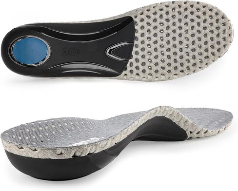 riemot Men's Arch Support Warm Insoles Comfort Lamb Wool Replacement Shoe Inserts Plantar Fasciitis Relief High Arch Orthotics Inserts for Work Boots Slippers Grey US14/ EU47 in Saudi Arabia