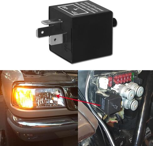 CF-13 LED Flasher Relay ، ترحيل Flasher LED 3 أسنان ، ترحيل إشارة الدوران القابل للتعديل ، وملحقات السيارات العالمية لمشرات إلكترونية للسيارات للسيارات التي تعمل على تحديد الإشارة. in Kuwait