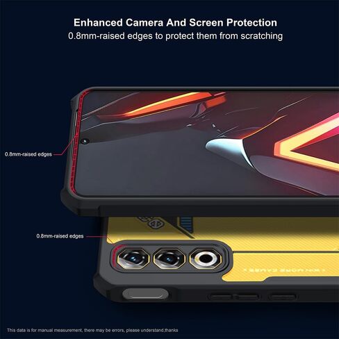QUIETIP Case Compatible with Nubia Neo 3 GT/Neo 5 Pro with Screen Protector,Clear Hard PC Shockproof Protective Cover,Black in Saudi Arabia