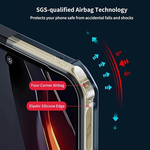 حافظة QUIETIP متوافقة مع هاتف Nubia Neo 2 5G مع واقي شاشة، غطاء واقٍ صلب شفاف مقاوم للصدمات من البولي كربونات، أسود in Kuwait