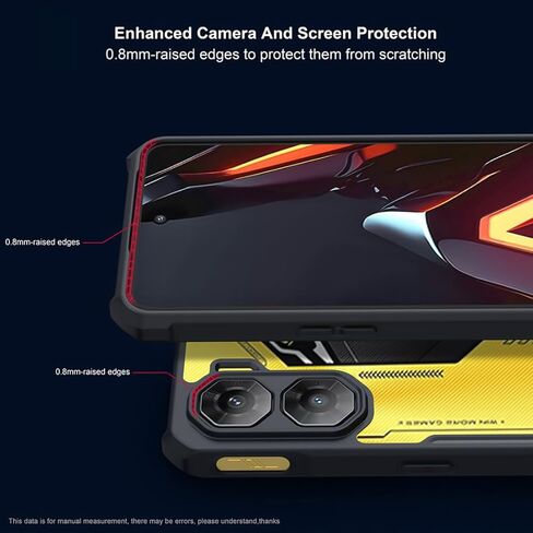 حافظة QUIETIP متوافقة مع هاتف Nubia Neo 2 5G مع واقي شاشة، غطاء واقٍ صلب شفاف مقاوم للصدمات من البولي كربونات، أسود in Kuwait