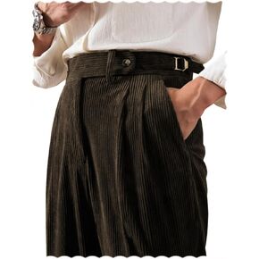 Men's Pants Corduroy Tailored Classic Fit Winter Stretchy Casual Corduroy Dress Pants