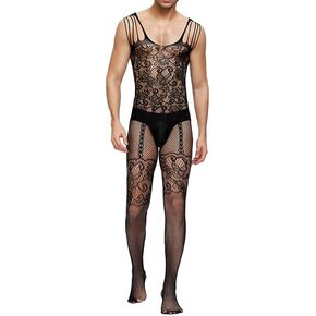 Men's Sexy Lingerie, Satin Bow, Fishnet Lingerie, Gift For Him