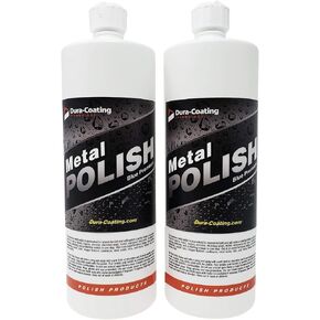 DURA-COATING TECHNOLOGY, Blue Premium Metal Polish - Perfect for Aluminum Wheels, Diamond Plate, Stainless Steel, Copper, Brass, & Nickel - 16oz Polish + 16oz Wheely Clean (Wheel and Tire Cleaner)