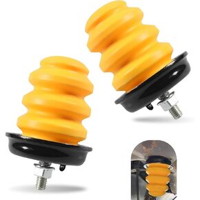 4 PCS Car Control Arm Bumper Shock Pads, 2.59"/3.62" Front Lower Suspension + Rear Bumper Flexible Rubber Buffer Protector, Replaces OEM 15153958 15039397, for Cadillac Chevrolet GMC (Yellow)