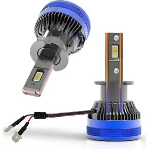 H3 LED Bulbs Fog Lamp Super Bright 110W 30000Lm 6500K Cool White Built-in Fan and 2 Thermally Conductive Copper Tubes Compatible with 12V Cars and 24V Trucks 2pcs