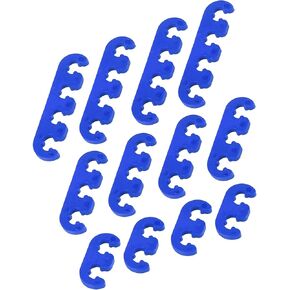 12pcs 7mm 8mm 8.5mm 8.8mm Car Engine Spark Plug Separators Ignition Wire Separators Holder Blue Replacement
