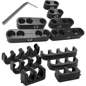 12PCS Spark Plug Separators Set, Plug Wire Separators, Aluminum Spark Plug Wire Clip Holder, Engine Spark Plug Wire Separator Divider for 7mm 8mm Wires