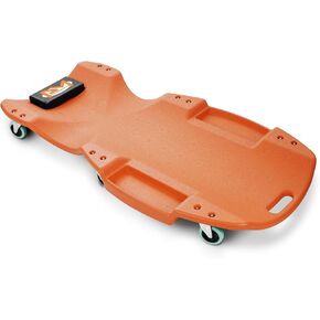 PM PERFORMOTOR Inches Heavy-Duty Low-Profile Roller Automotive Creeper with Padded Headrest, Orange,PM-TOL-CPC48-OG