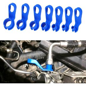 7PCS Fuel Line Removal Release Tool, AC Fuel Line Disconnect Tool Set, 1/4 5/16 3/8 1/2 5/8 3/4 7/8 Inch Quick Disconnect Kit Compatible with Ford/GM/Chrysler/Mazda