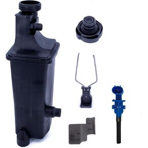 17137787039 Coolant Overflow Reservoir Tank for X3 X5 330xi 330i 330Ci 328i 328Ci 325i 325Xi 325Ci 323i 323Ci 320i M52 M54 E46 E83 Engine Expansion Bottle 1999-2010 with Cab & Sensor