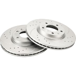 KAC - دوارات فرامل القرص | مجموعة Brake For Ford 2006-2012 Fusion ، Mazda 2008-2013 6 ، Lincoln 2007-2012 MKZ ، Mercury 2006-2011 Milan ، Mazda 2006-2007 6 2.3L