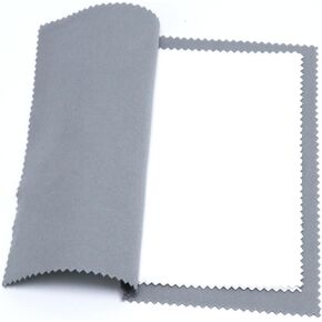 Linvrppy Pack of 5 Jewelry Polishing Cleaning Cloth 4'' x 8' for Sterling Silver Jewelry Gold, Diamond, Platinum, Precious Stones, Coins (Gray)