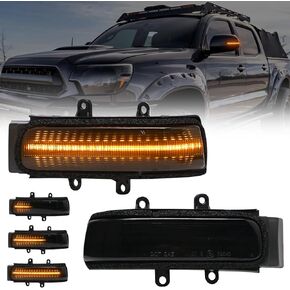 LED Side Mirror Sequential Dynamic Blinker Turn Signal Lights Compatible with Tacoma 2016-2022, for RAV4 2019-2023, for Highlander MK4 XU70 LM 2020-2023, for Alphard 2016-2019, Smoked Lens in Kuwait