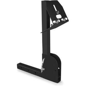 Multi Functional Foldable Trailer Hitch Spare Tire Carrier Adjustable Hitch Fit for 2 Inch Receive Mount Compatible with 4 & 5 & 6 Lugs Trailer Wheels