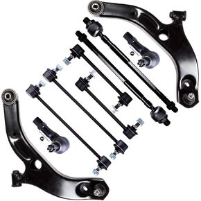 SCITOO 10pcs Suspension Kit For 2001-2003 For Mazda Protege 2002-2003 For Mazda Protege5 - Includes Lower Control Arm, Sway Bar End Link, Inner & Outer Tie Rod Ends