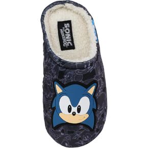 Sonic The Hedgehog Kids Indoor/Outdoor Slippers Sizes 11-3 (Black, US Footwear Size System, Little Kid, Numeric Range, Medium, 13, 13.5)