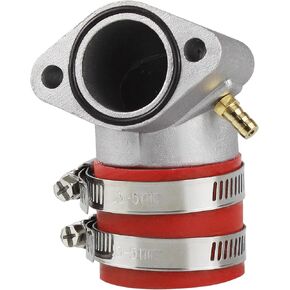 Intake Manifold Boot Performance Aluminum Red Aftermarket Replacement Parts Compatible for GY6 150cc Scooter Moped ATV Go-Kart.