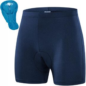 Przewalski Mens Cycling Underwear Shorts 13D Padded Bike Bicycle Undershorts MTB Liner Biking Underpants Blue