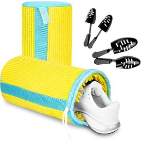 Shoe Washing Machine Bag for Cleaning Shoes, Durable Drawstring Washing Machine Shoe Bag, Reusable Shoe Cleaner Kit with Adjustable Shoe Trees (Gray)