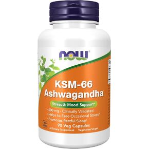الآن المكملات الغذائية ، KSM-66 Ashwagandha® ، دعم الإجهاد والنوم ، 90 كبسولات الخضار