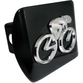 Elektroplate Cycling All Metal Black Hitch Cover for Trucks and SUVs | Fits Standard 2" Trailer Hitch Receivers | Premium Weatherproof