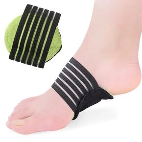 Compression Cushioned Support Sleeves for Men & Women | Adjustable Arch Support Braces with Comfort Pad | For Plantar Fasciitis, Heel Spurs, Flat Feet, Fallen Arches & Pain Relief | 1 PAIR