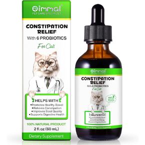 Cat Constipation Relief, Constipation Relief for Cats, Natural Cat Laxatives for Constipation, Cat Stool Softener, 2 fl.oz