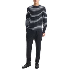 Theory Men's Full Stripe Crew in Novo Merino